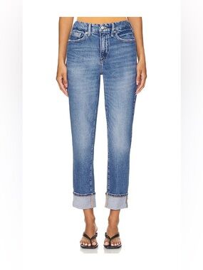 Good American The Weekend Cuffed blue Jeans size 8/29